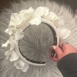 lele sadoughi ivory magnolia headband